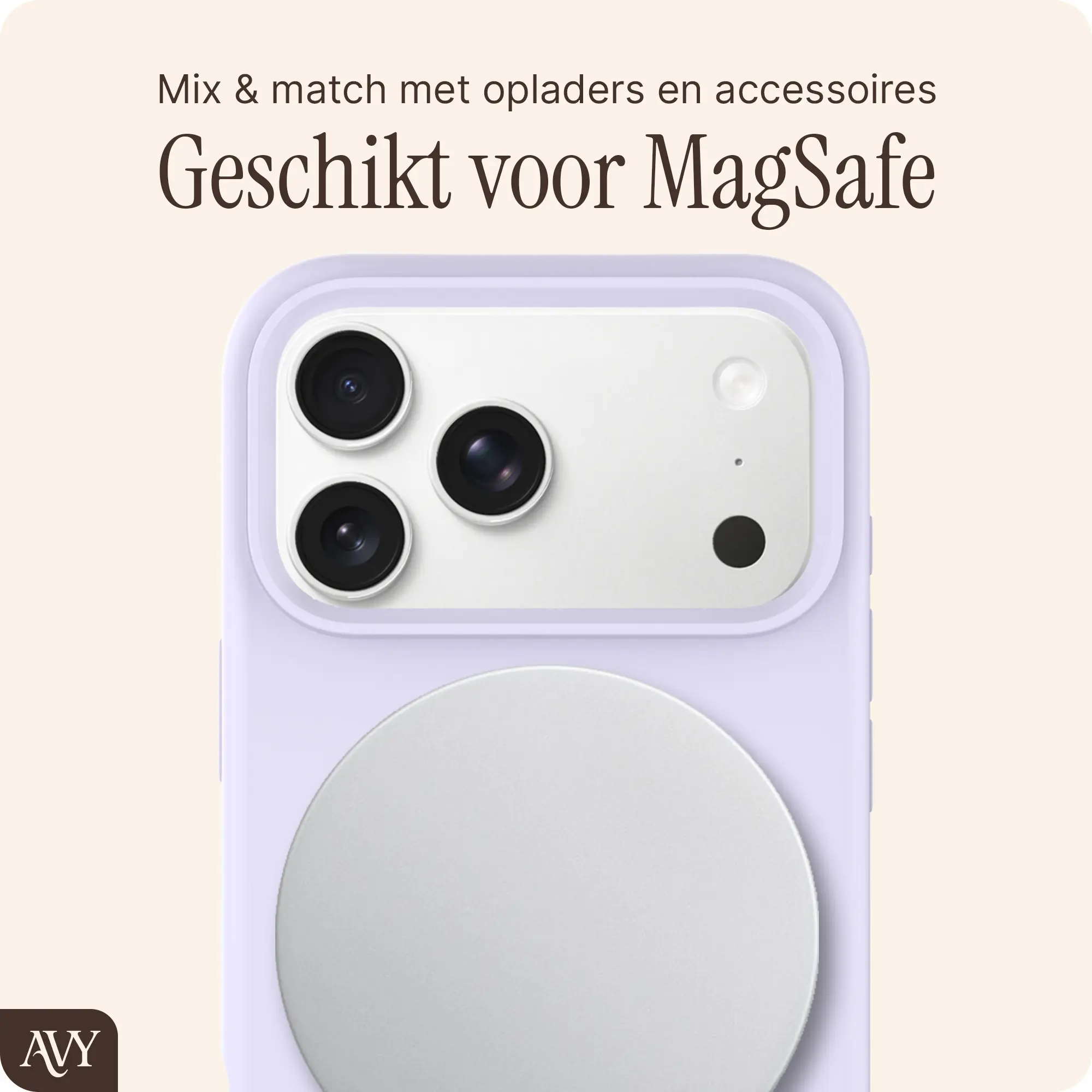 AVY Apple iPhone 18 Pro Max Hoesje Liquid Silicone met MagSafe Paars afbeelding 8