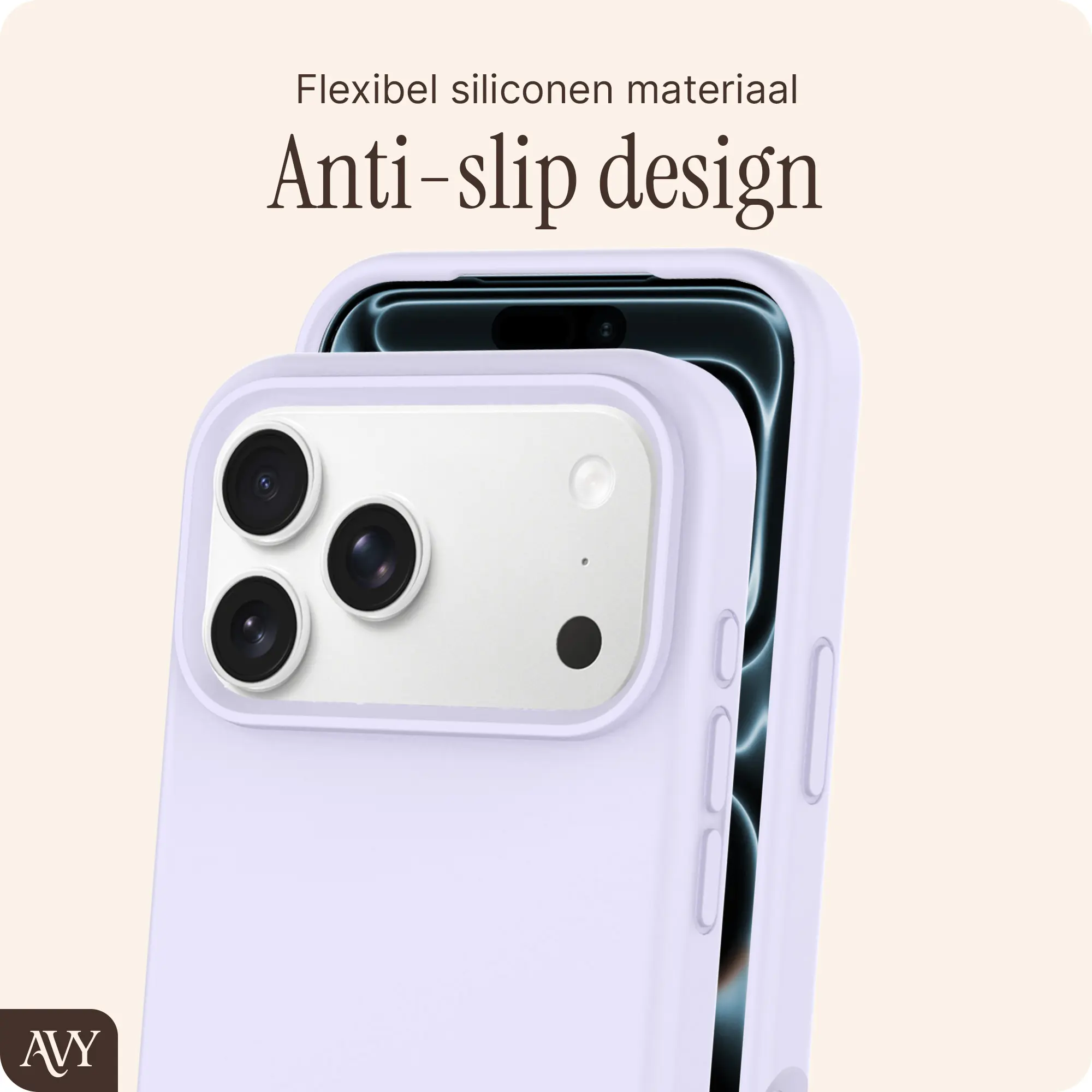 AVY Apple iPhone 18 Pro Max Hoesje Liquid Silicone met MagSafe Paars afbeelding 7