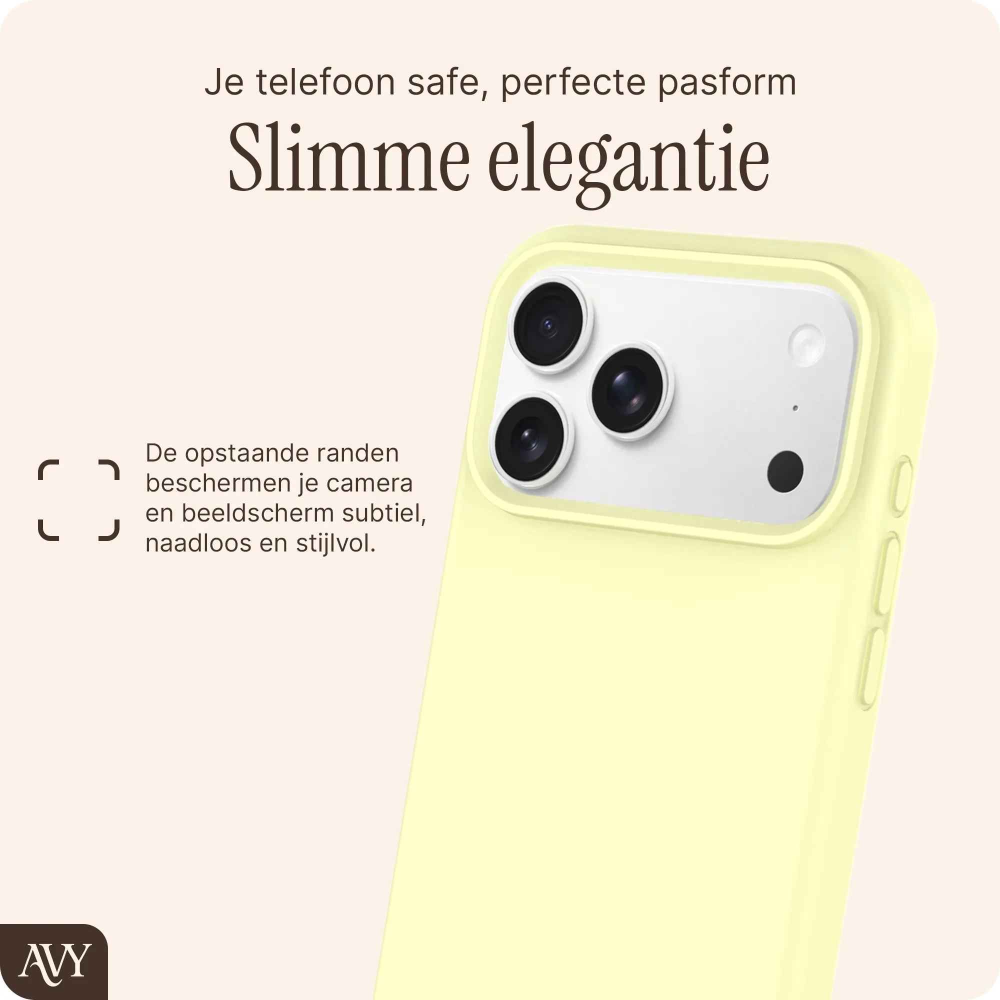 AVY Apple iPhone 18 Pro Max Hoesje Liquid Silicone met MagSafe Butter Yellow afbeelding 9
