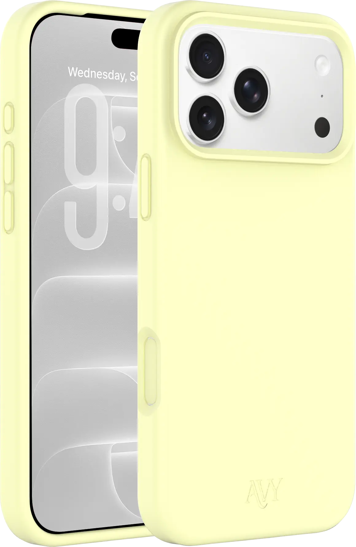 AVY Apple iPhone 18 Pro Max Hoesje Liquid Silicone met MagSafe Butter Yellow afbeelding 1