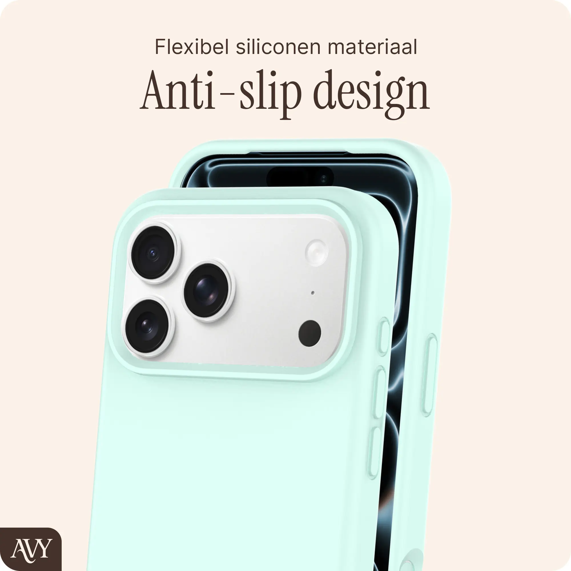 AVY Apple iPhone 18 Pro Max Hoesje Liquid Silicone met MagSafe Matcha afbeelding 6