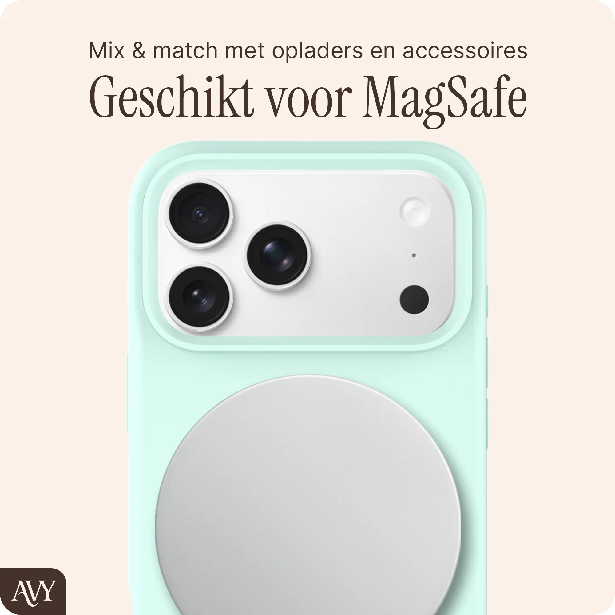 AVY Apple iPhone 18 Pro Max Hoesje Liquid Silicone met MagSafe Matcha afbeelding 7