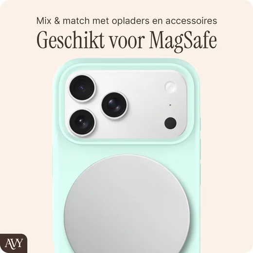 AVY Apple iPhone 18 Pro Max Hoesje Liquid Silicone met MagSafe Matcha afbeelding 7