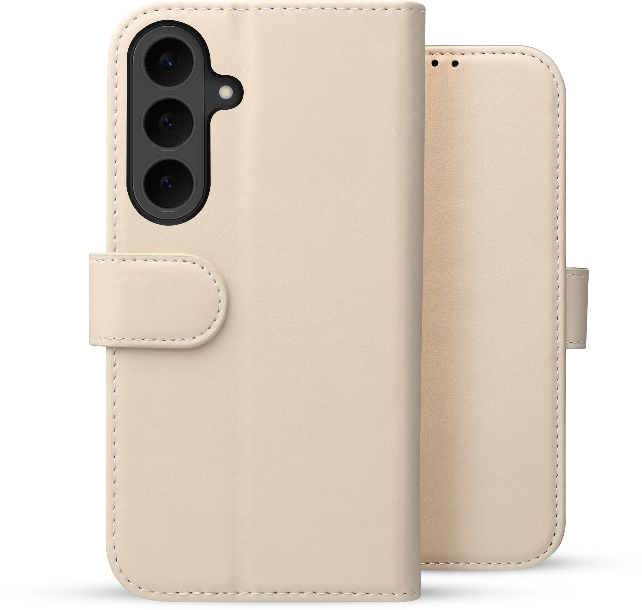 Rosso Element Modern Samsung Galaxy S26 FE Hoesje Book Case Wallet Beige afbeelding 4