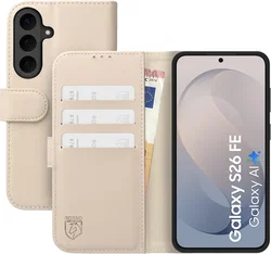 Rosso Element Modern Samsung Galaxy S26 FE Hoesje Book Case Wallet Beige afbeelding