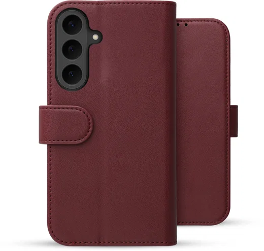 Rosso Element Modern Samsung Galaxy S26 FE Hoesje Book Case Wallet Burgundy afbeelding 4