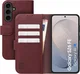 Rosso Element Modern Samsung Galaxy S26 FE Hoesje Book Case Wallet Burgundy