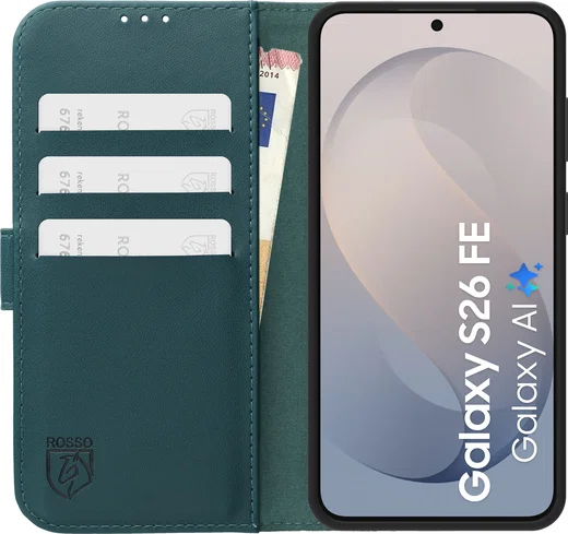 Rosso Element Modern Samsung Galaxy S26 FE Hoesje Book Case Wallet Groen afbeelding 5