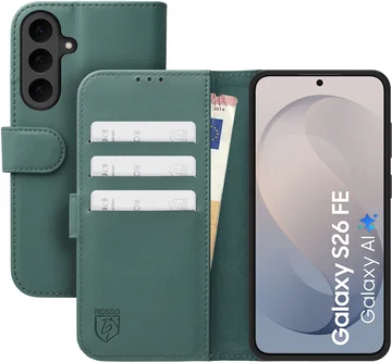 Rosso Element Modern Samsung Galaxy S26 FE Hoesje Book Case Wallet Licht Groen