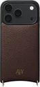 AVY Apple iPhone 18 Pro Hoesje met Koord Haakjes MagSafe Leer Chocolate