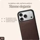 AVY Apple iPhone 18 Pro Hoesje met Koord Haakjes MagSafe Leer Chocolate afbeelding 9
