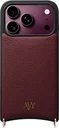 AVY Apple iPhone 18 Pro Hoesje met Koord Haakjes MagSafe Leer Burgundy