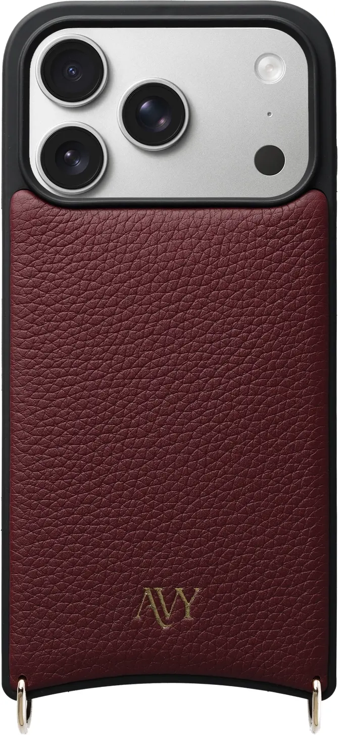 AVY Apple iPhone 18 Pro Hoesje met Koord Haakjes MagSafe Leer Burgundy afbeelding 12