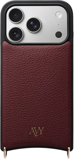 AVY Apple iPhone 18 Pro Hoesje met Koord Haakjes MagSafe Leer Burgundy afbeelding 12