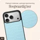 AVY Apple iPhone 18 Pro Hoesje met Koord Haakjes MagSafe Leer Croco Blauw afbeelding 7