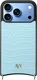 AVY Apple iPhone 18 Pro Hoesje met Koord Haakjes MagSafe Leer Croco Blauw