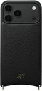 AVY Apple iPhone 18 Pro Max Hoesje met Koord Haakjes MagSafe Leer Zwart