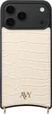 AVY Apple iPhone 18 Pro Max Hoesje met Koord Haakjes MagSafe Leer Croco Beige