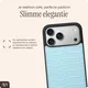 AVY Apple iPhone 18 Pro Max Hoesje met Koord Haakjes MagSafe Leer Croco Blauw afbeelding 8