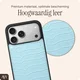AVY Apple iPhone 18 Pro Max Hoesje met Koord Haakjes MagSafe Leer Croco Blauw afbeelding 9
