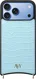 AVY Apple iPhone 18 Pro Max Hoesje met Koord Haakjes MagSafe Leer Croco Blauw
