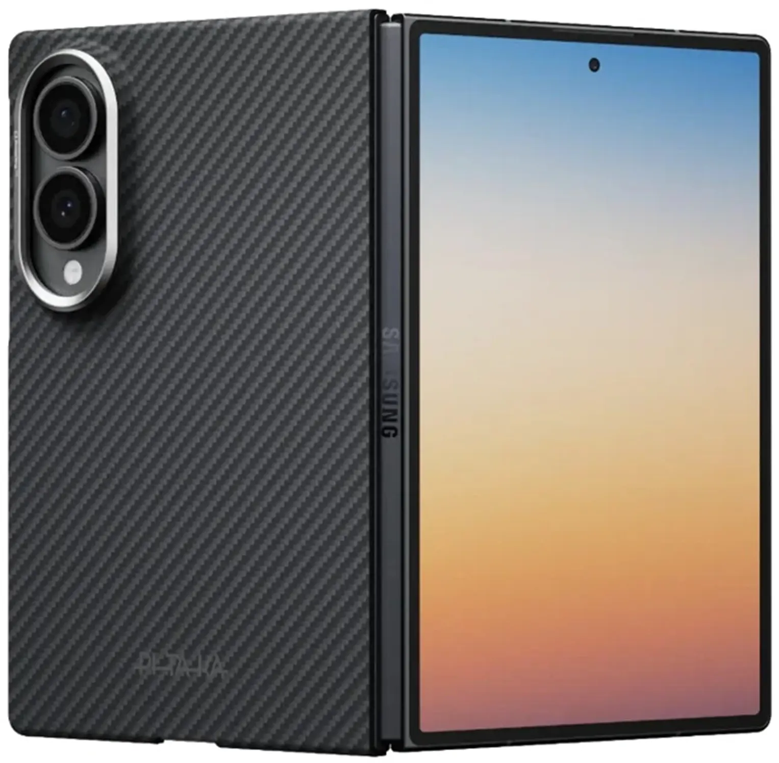 PITAKA Edge Samsung Galaxy Z Fold 8 Hoesje 600D Magnetic Ultra Dun Zwart afbeelding 1