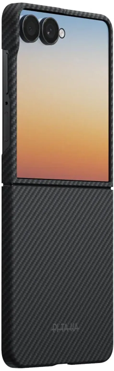 PITAKA Edge Samsung Galaxy Z Flip 8 Hoesje 600D Magnetic Ultra Dun Zwart afbeelding 2