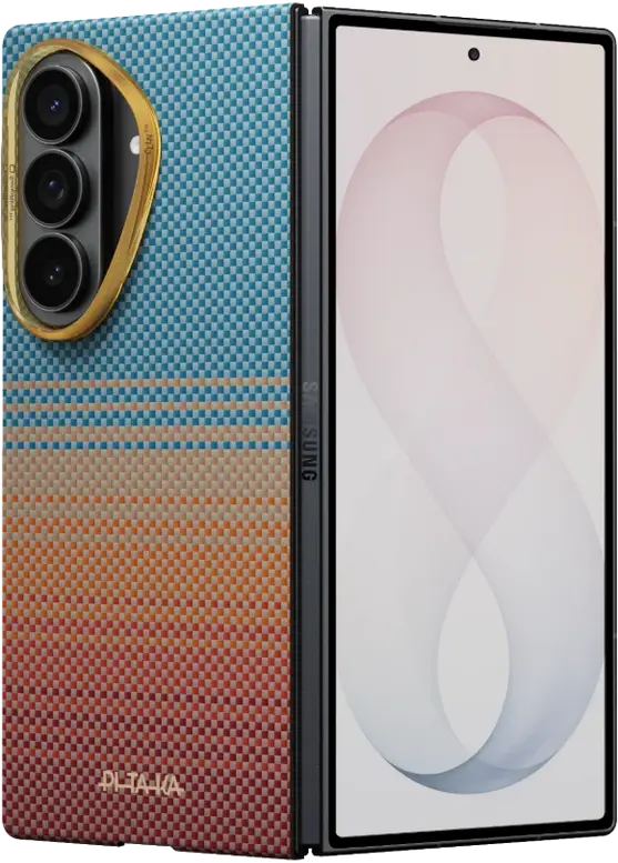 PITAKA Edge Samsung Galaxy Z Fold 8 Ultra Hoesje 600D Magnetic Ultra Dun Sunset afbeelding 1