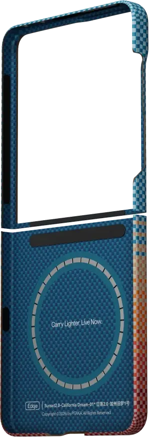 PITAKA Edge Samsung Galaxy Z Flip 8 Hoesje 600D Magnetic Ultra Dun Sunset afbeelding 3
