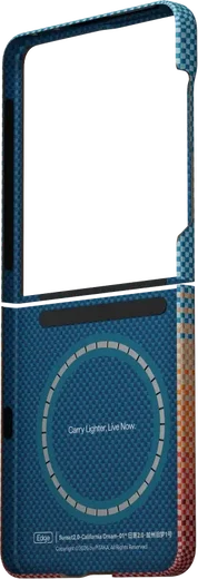 PITAKA Edge Samsung Galaxy Z Flip 8 Hoesje 600D Magnetic Ultra Dun Sunset afbeelding 3