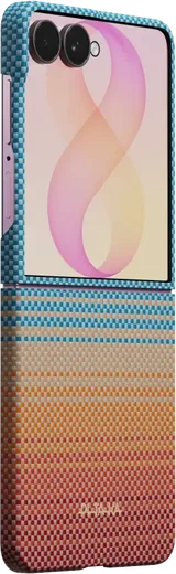 PITAKA Edge Samsung Galaxy Z Flip 8 Hoesje 600D Magnetic Ultra Dun Sunset afbeelding 2