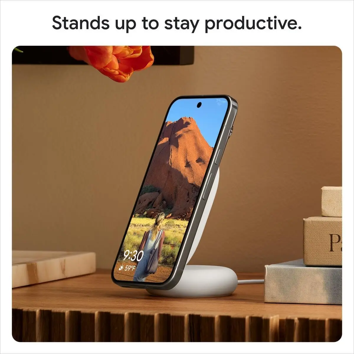 Originele Google PixelSnap 25W Qi2 Draadloze Oplader met Standaard Wit afbeelding 4