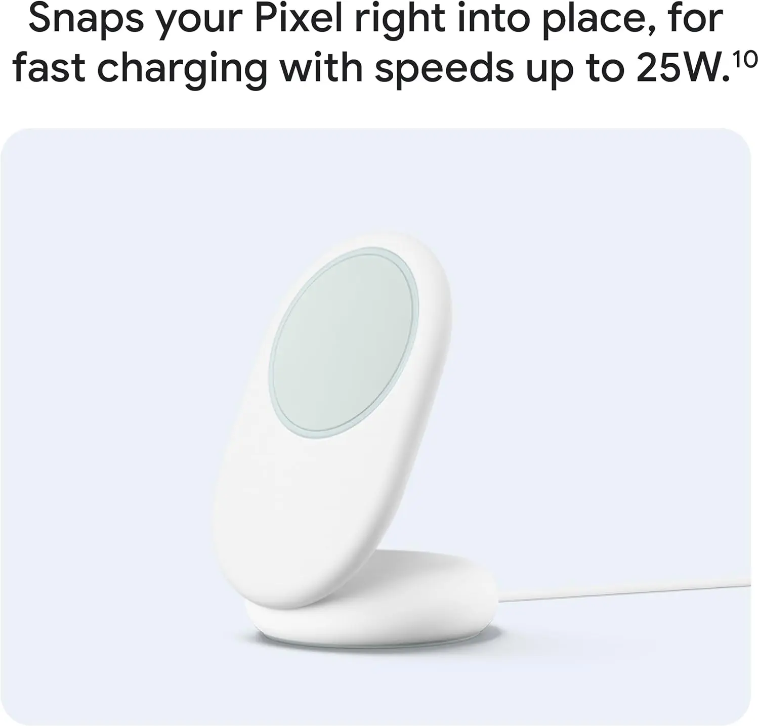 Originele Google PixelSnap 25W Qi2 Draadloze Oplader met Standaard Wit afbeelding 5