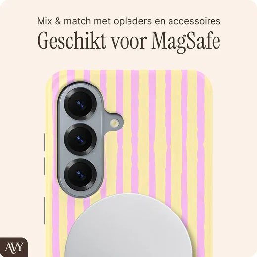AVY Samsung Galaxy S26 Plus MagSafe Hoesje met Koord (30CM) Pink Lemonade afbeelding 5