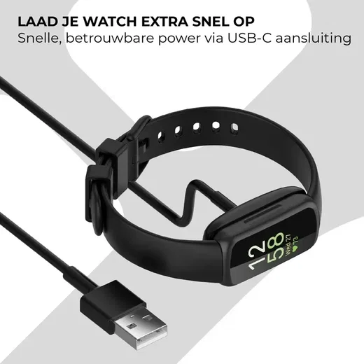 Originele Google Fitbit Charge 6 en 5 Magnetische Oplaadkabel USB Luxe Zwart afbeelding 5