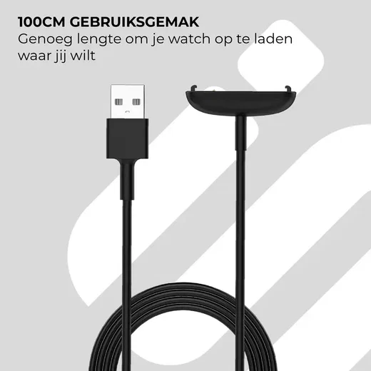 Originele Google Fitbit Charge 6 en 5 Magnetische Oplaadkabel USB Luxe Zwart afbeelding 3