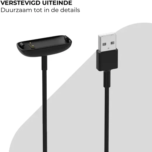 Originele Google Fitbit Charge 6 en 5 Magnetische Oplaadkabel USB Luxe Zwart afbeelding 6