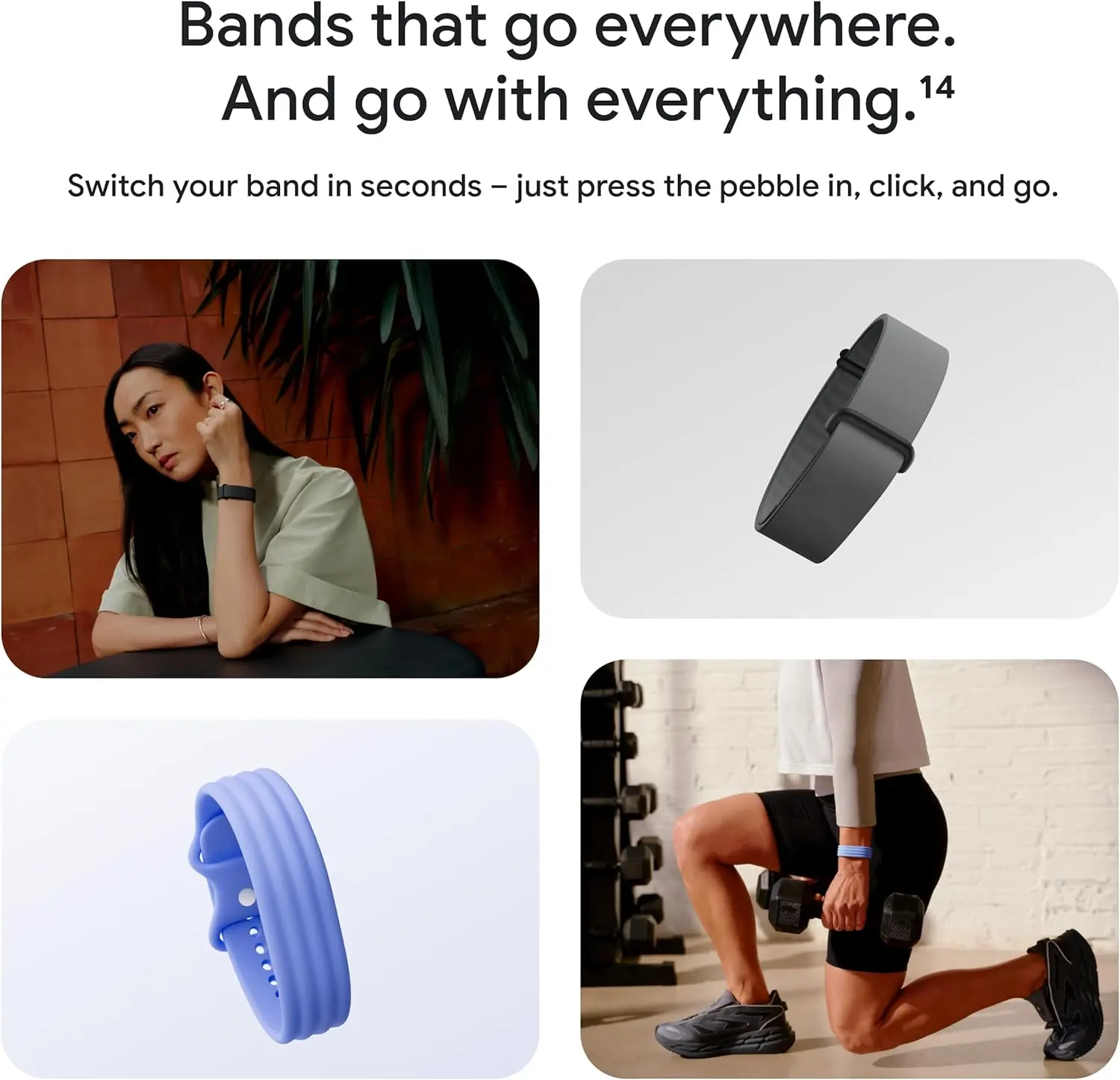 Originele Google Fitbit Air Active Band Siliconen Bandje Zwart - Small afbeelding 3