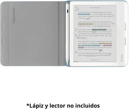 Origineel Kobo Libra Colour Hoes Notebook SleepCover Book Case Blauw afbeelding 3