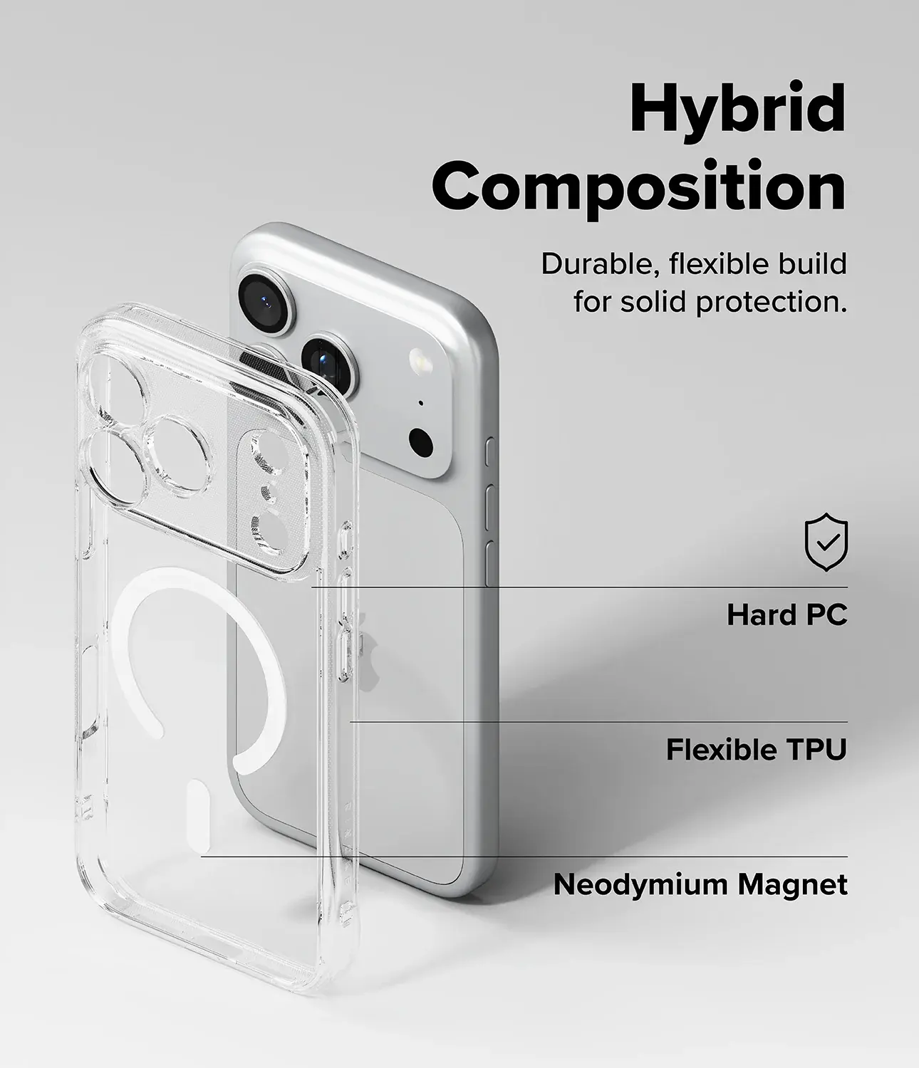 Ringke Fusion Magnetic iPhone 18 Pro Max / 17 Pro Max Back Cover Clear afbeelding 3