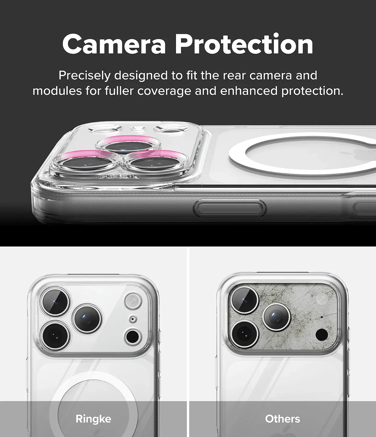Ringke Fusion Magnetic iPhone 18 Pro Max / 17 Pro Max Back Cover Clear afbeelding 4