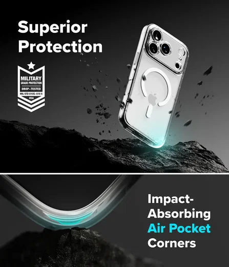 Ringke Fusion Magnetic iPhone 18 Pro Max / 17 Pro Max Back Cover Clear afbeelding 2