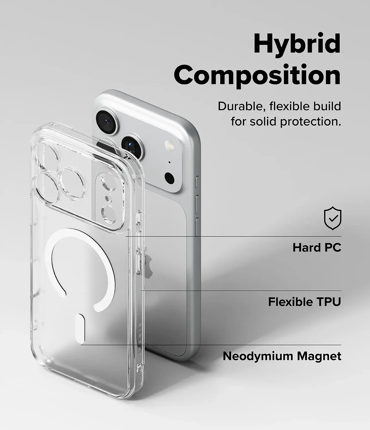 Ringke Fusion Magnetic iPhone 18 Pro Max / 17 Pro Max Back Cover Matte Clear afbeelding 3