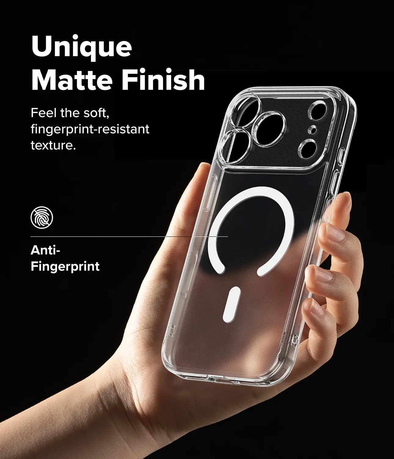 Ringke Fusion Magnetic iPhone 18 Pro Max / 17 Pro Max Back Cover Matte Clear afbeelding 7