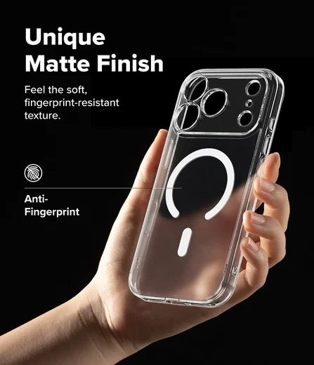 Ringke Fusion Magnetic iPhone 18 Pro Max / 17 Pro Max Back Cover Matte Clear afbeelding 7