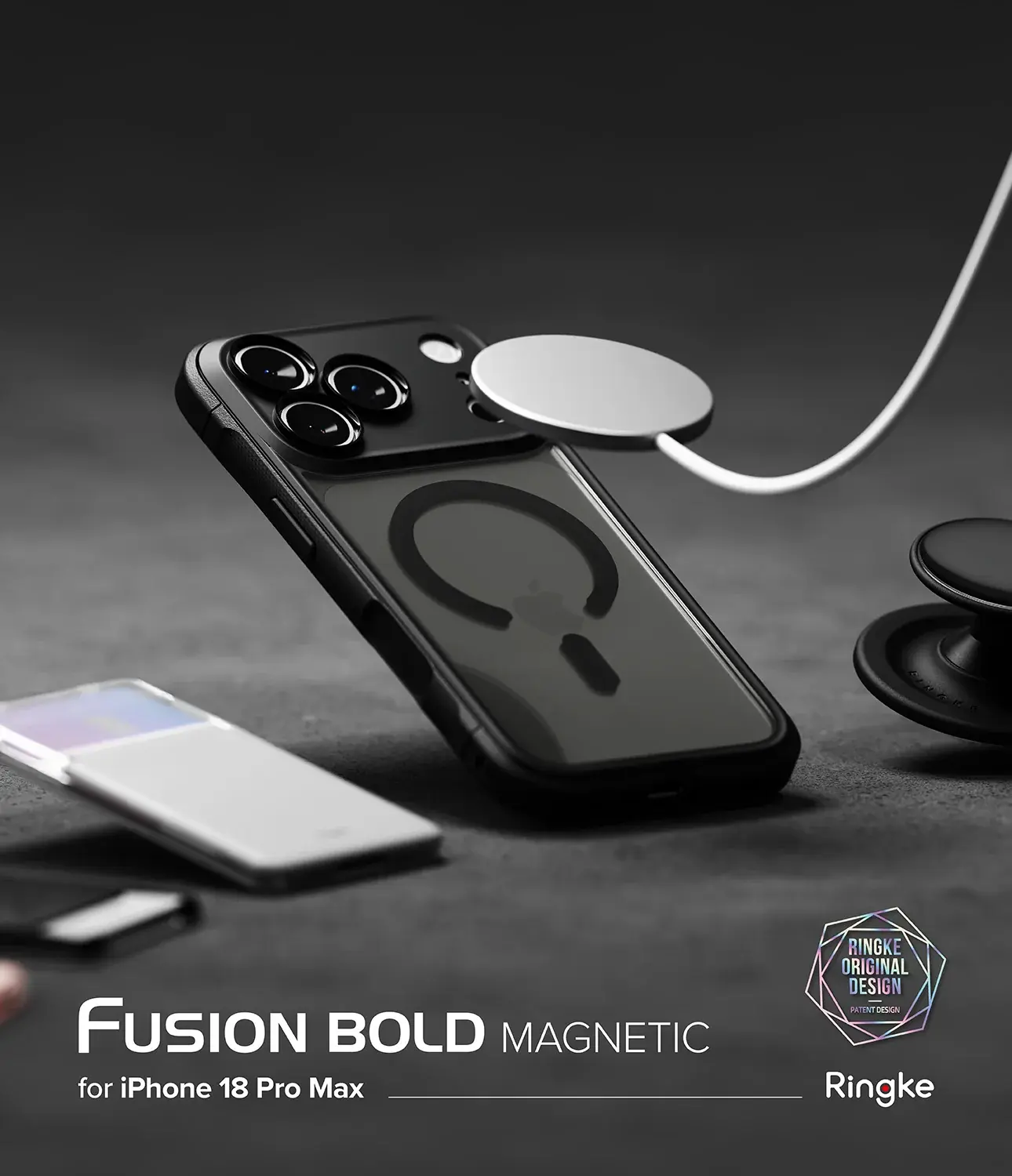 Ringke Fusion Bold Magnetic iPhone 18 Pro Max / 17 Pro Max Hoesje Matte Zwart afbeelding 15