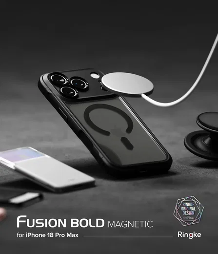 Ringke Fusion Bold Magnetic iPhone 18 Pro Max / 17 Pro Max Hoesje Matte Zwart afbeelding 15