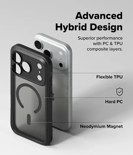 Ringke Fusion Bold Magnetic iPhone 18 Pro Max / 17 Pro Max Hoesje Matte Zwart afbeelding 3