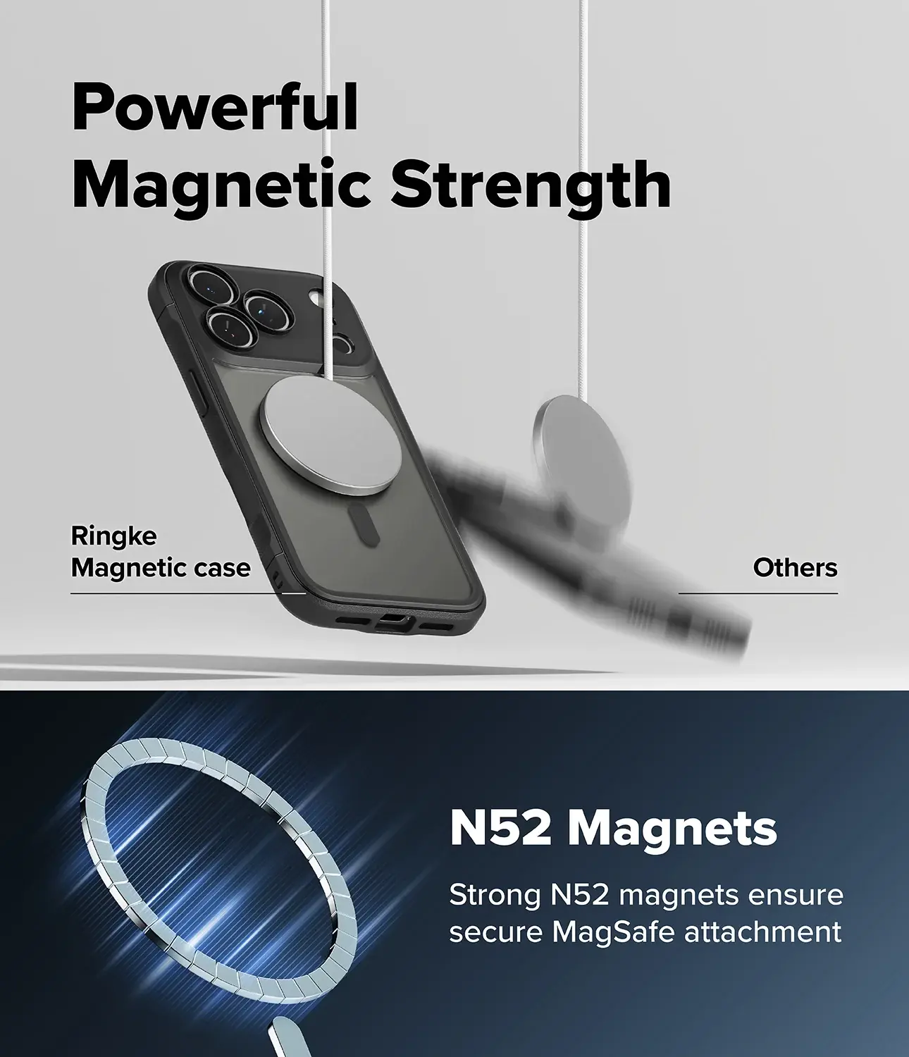 Ringke Fusion Bold Magnetic iPhone 18 Pro Max / 17 Pro Max Hoesje Matte Zwart afbeelding 6
