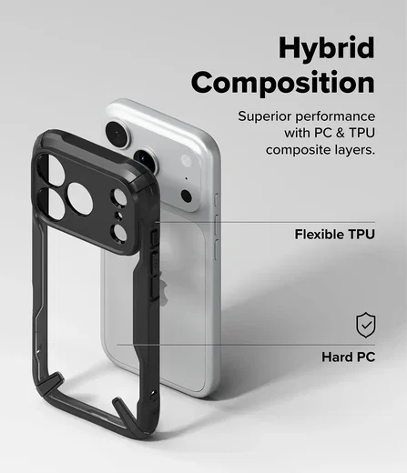 Ringke Fusion X iPhone 18 Pro Max / 17 Pro Max Hoesje Back Cover Zwart afbeelding 3